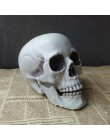 Dekoracyjny Model czaszki sztuczne tworzywo sztuczne straszny czaszka szkielet z horroru Halloween rekwizyty do dekoracji Party 
