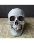 Dekoracyjny Model czaszki sztuczne tworzywo sztuczne straszny czaszka szkielet z horroru Halloween rekwizyty do dekoracji Party 