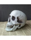 Dekoracyjny Model czaszki sztuczne tworzywo sztuczne straszny czaszka szkielet z horroru Halloween rekwizyty do dekoracji Party 