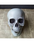 Dekoracyjny Model czaszki sztuczne tworzywo sztuczne straszny czaszka szkielet z horroru Halloween rekwizyty do dekoracji Party 