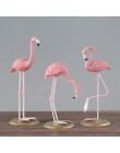3 Style żywica Flamingo figurka nowoczesna imitacja zwierzęcia statua do dekoracji wnętrz dekoracje ślubne dekoracje na imprezę 
