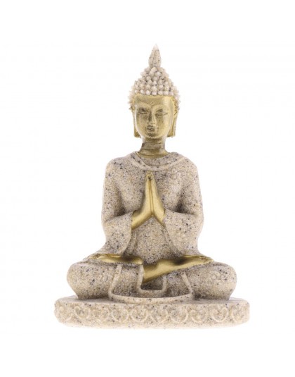 MagiDeal Hue piaskowiec medytacja posąg buddy rzeźba Handmade figurka medytacja miniatury Ornament statua dom D 3