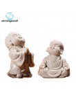 Strongwell śliczny mały mnich statua piaskowiec urocza chiński budda statuetki piękny figurka do wystroju domu kreatywny prezent
