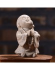 Strongwell śliczny mały mnich statua piaskowiec urocza chiński budda statuetki piękny figurka do wystroju domu kreatywny prezent