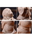 Strongwell śliczny mały mnich statua piaskowiec urocza chiński budda statuetki piękny figurka do wystroju domu kreatywny prezent
