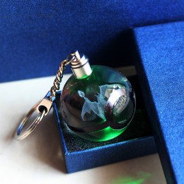 Gorąca gra Charizard piłka 3D Laser brelok kryształowy brelok LED piłka pokemon figurki potwór