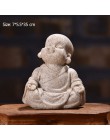 Strongwell śliczny mały mnich statua piaskowiec urocza chiński budda statuetki piękny figurka do wystroju domu kreatywny prezent