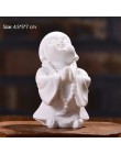 Strongwell śliczny mały mnich statua piaskowiec urocza chiński budda statuetki piękny figurka do wystroju domu kreatywny prezent