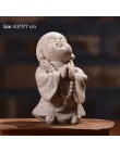 Strongwell śliczny mały mnich statua piaskowiec urocza chiński budda statuetki piękny figurka do wystroju domu kreatywny prezent