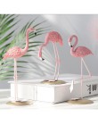 1pc Nordic Ins różowe flamingi ozdoby akcesoria domowe salon stacja biurkowa żywica Flamingo dekoracyjna statua