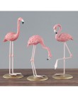 1pc Nordic Ins różowe flamingi ozdoby akcesoria domowe salon stacja biurkowa żywica Flamingo dekoracyjna statua