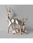 Styl skandynawski kreatywny 3D solidna geometria szczęście ozdobne jelenie rzemiosło żywiczne wyposażenie domu do dekoracji biur