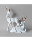 Styl skandynawski kreatywny 3D solidna geometria szczęście ozdobne jelenie rzemiosło żywiczne wyposażenie domu do dekoracji biur