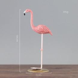 1pc Nordic Ins różowe flamingi ozdoby akcesoria domowe salon stacja biurkowa żywica Flamingo dekoracyjna statua