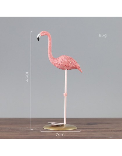 1pc Nordic Ins różowe flamingi ozdoby akcesoria domowe salon stacja biurkowa żywica Flamingo dekoracyjna statua