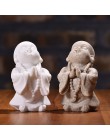 VILEAD 6cm 7cm śliczny mały mnich statua piaskowiec urocza tajlandia budda statuetki piękny figurka wystrój domu kreatywny preze