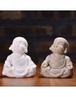 VILEAD 6cm 7cm śliczny mały mnich statua piaskowiec urocza tajlandia budda statuetki piękny figurka wystrój domu kreatywny preze