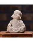 VILEAD 6cm 7cm śliczny mały mnich statua piaskowiec urocza tajlandia budda statuetki piękny figurka wystrój domu kreatywny preze