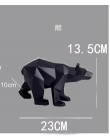Nowoczesny abstrakcyjny rzeźby z czarnej pantery geometryczne żywica Leopard statua Wildlife Decor prezent ornament do rękodzieł