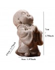 VILEAD 6cm 7cm śliczny mały mnich statua piaskowiec urocza tajlandia budda statuetki piękny figurka wystrój domu kreatywny preze