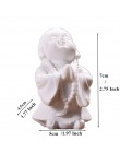 VILEAD 6cm 7cm śliczny mały mnich statua piaskowiec urocza tajlandia budda statuetki piękny figurka wystrój domu kreatywny preze