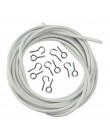 Zasłona haki netto powiesić zasłony drutu okno przewód kabel String zestaw z 5 rybie oczy 5 haki kurtyna dekoracyjna akcesoria