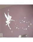 Akrylowe DIY dekoracyjne naklejki ścienne z efektem lustra anioł dekoracyjne przyjazne dla środowiska toaleta wc wzór lustro 3D