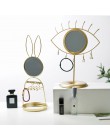 Nordic wielofunkcyjny przenośny lusterko biurkowe wzór oka odpinany toaletka łazienkowa kreatywne piękno przybory do makijażu lu