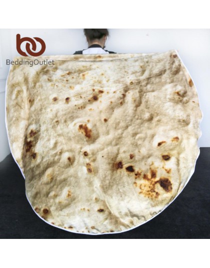 BeddingOutlet kukurydza Tortilla koc Pita Lavash rzut koc flanelowy polar Sofa Plaid śmieszne jedzenie pluszowa narzuta manta Bu