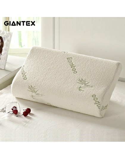 GIANTEX śpiąca bambusowa poduszka z pianki memory poduszka ortopedyczna poduszka podrozna szyjki Poduszkap poduszki travel pillo