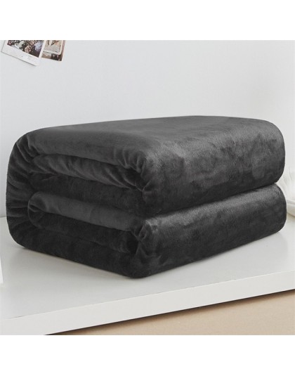 Miękki ciepły materiał koc z polaru zimowy prześcieradło narzuta Sofa Plaid rzut 220Gsm 6 rozmiar lekka, cienka mycie mechaniczn