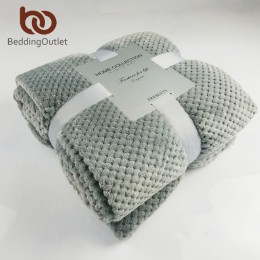 BeddingOutlet flanelowy koc polarowy miękki koc podróżny jednokolorowy narzuta pluszowa obudowa na kanapa z funkcją spania ciepł