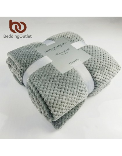 BeddingOutlet flanelowy koc polarowy miękki koc podróżny jednokolorowy narzuta pluszowa obudowa na kanapa z funkcją spania ciepł