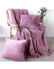 BeddingOutlet flanelowy koc polarowy miękki koc podróżny jednokolorowy narzuta pluszowa obudowa na kanapa z funkcją spania ciepł