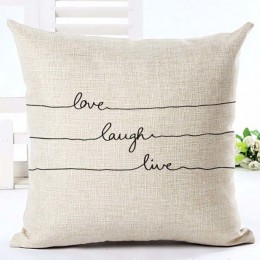List Love Home poszewki na poduszki pościel bawełniana czarny biały poszewka na poduszkę Sofa nordycka ozdobna poszewka na podus
