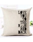 List Love Home poszewki na poduszki pościel bawełniana czarny biały poszewka na poduszkę Sofa nordycka ozdobna poszewka na podus