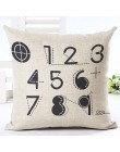 List Love Home poszewki na poduszki pościel bawełniana czarny biały poszewka na poduszkę Sofa nordycka ozdobna poszewka na podus