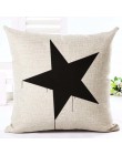 List Love Home poszewki na poduszki pościel bawełniana czarny biały poszewka na poduszkę Sofa nordycka ozdobna poszewka na podus