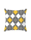 Fuwatacchi żółty diament Wave poszewki na poduszki poszewka na poduszkę ozdobną w geometryczne wzory dla krzesło domowe ozdoba s