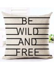 List Love Home poszewki na poduszki pościel bawełniana czarny biały poszewka na poduszkę Sofa nordycka ozdobna poszewka na podus