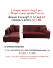 Elastyczna narzuta na sofę Slipcovers L shape narzuta na sofę s do salonu elastan tanie przekrój narzuta na sofę 1/2/3/4 Seater 