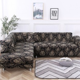 Elastyczna narzuta na sofę Slipcovers L shape narzuta na sofę s do salonu elastan tanie przekrój narzuta na sofę 1/2/3/4 Seater 