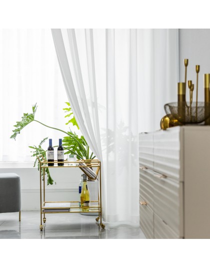Białe firany tiulowe do dekoracji salonu nowoczesna szyfonowa solidna zasłona kuchenna Voile