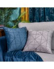 Nowoczesna aksamitna haftowana siatka geometryczna powłoczka na poduszkę domowa sofa dekoracyjna prosta poduszka do rzucania pos