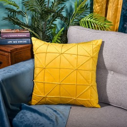 Nowoczesna aksamitna haftowana siatka geometryczna powłoczka na poduszkę domowa sofa dekoracyjna prosta poduszka do rzucania pos