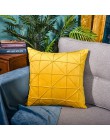 Nowoczesna aksamitna haftowana siatka geometryczna powłoczka na poduszkę domowa sofa dekoracyjna prosta poduszka do rzucania pos