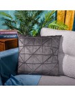 Nowoczesna aksamitna haftowana siatka geometryczna powłoczka na poduszkę domowa sofa dekoracyjna prosta poduszka do rzucania pos