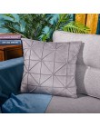 Nowoczesna aksamitna haftowana siatka geometryczna powłoczka na poduszkę domowa sofa dekoracyjna prosta poduszka do rzucania pos