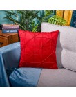 Nowoczesna aksamitna haftowana siatka geometryczna powłoczka na poduszkę domowa sofa dekoracyjna prosta poduszka do rzucania pos