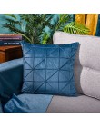 Nowoczesna aksamitna haftowana siatka geometryczna powłoczka na poduszkę domowa sofa dekoracyjna prosta poduszka do rzucania pos